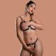 DARING INTIMATES WETLOOK OPEN CUP BRA WITH CROTHCHLESS PANTIE