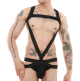 Elastic Bondage Jockstrap Harness Black 