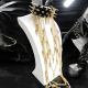 Choker - Triple Spike Choker With Gold Chains 