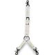 Metallic Triple Point Adjustable Fixation Strap 20mm Silver/Black