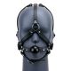 Ball Gag Head Harness With Black Ball