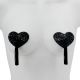 Pasties - Hearts W/ Tassels BLACK/BLACK