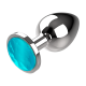 Coquette B  Butt Plug Metal Blue MEDIUM