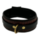 Wing collar in brown croc and black S/M