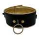 Wing Collar in Black Croc with Gold Lining S/M