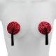 Pasties - Round w/ Tassels RED/BLACK