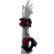 Lace and Roses  Handcuffs  Black & Red 