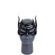 *Quad Horned Creature Black Leather Mask