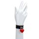 Bangle - Padlock PVC Red Heart