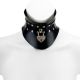 Posture - diamante Padlock Collar Rubber