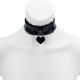 Choker - Lace Trimmed Padlock