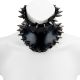 Posture - Corset Collar With Black Claws and Lace - Rubber