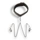 SEI MIO Twin Tweaks - Velvet Collar with Nipple Clamps