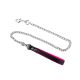 Chain Slave Lead with Padded & Pink  Leather Lined Handle