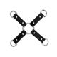 Four Strap D Ring Tether Black