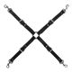 Four Strap Long Adjustable Clip Tether Black