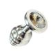 Butt Plug -A- Stainless Steel Threaded Anal Butt Plug Small CLEAR