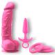 Firefly Pleasure Kit Dildo, butt plug and Cock Rings  PINK 