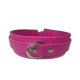 Soft Garment Leather 45mm Wing Collar Pink/Silver 